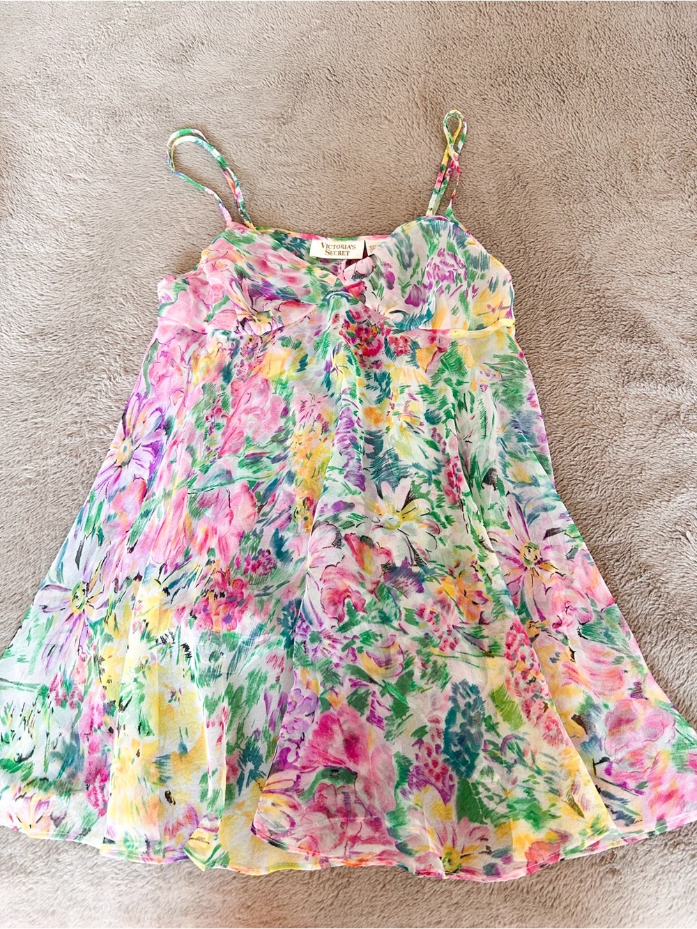 Vintage Victoria secret floral babydoll sleep gown